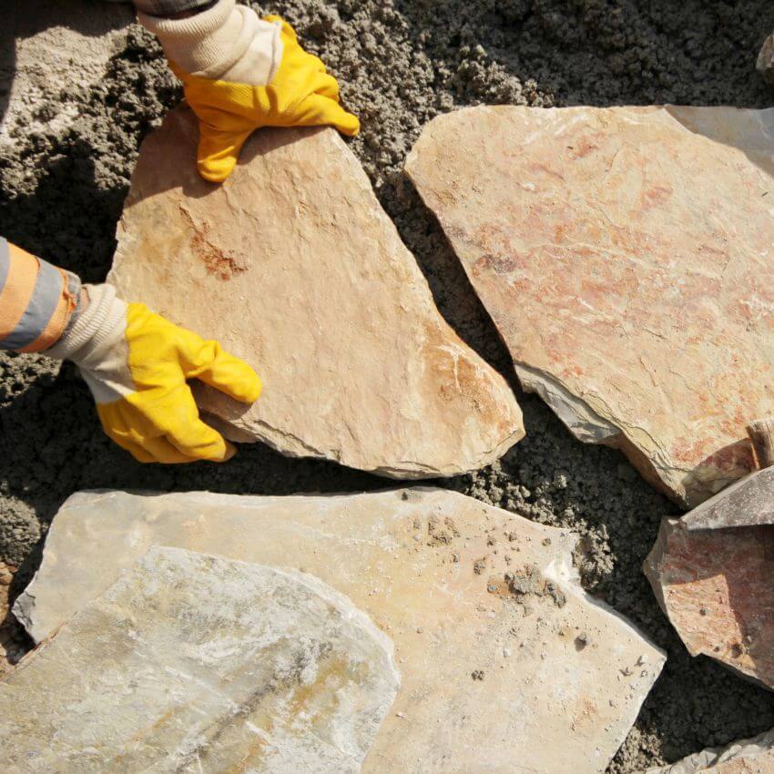 Flagstone installation project final inspection